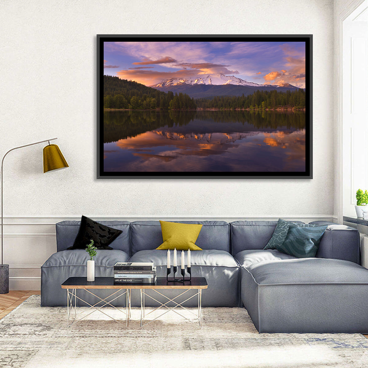 Mt Shasta from Siskiyou Lake Wall Art
