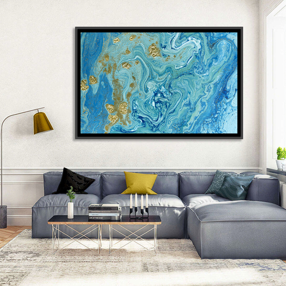 Marble Streams Painting Wall Art