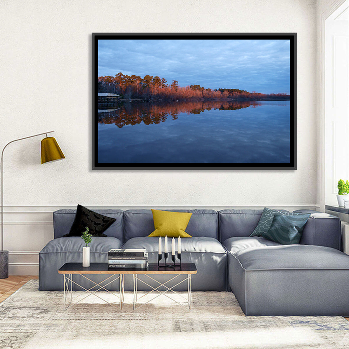 Cloudy Lake Livingston Wall Art