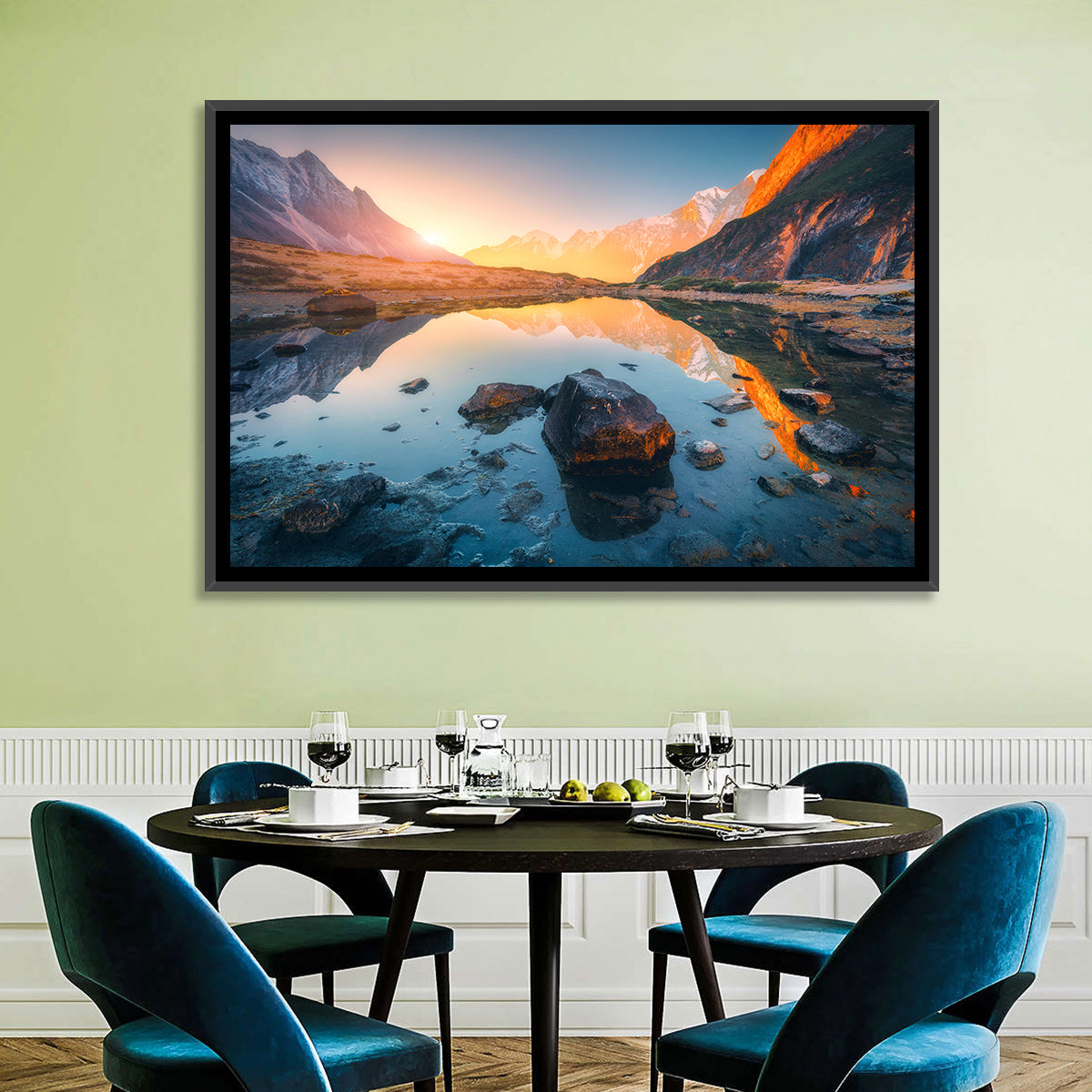 Himalayan Mountains Lake Wall Art