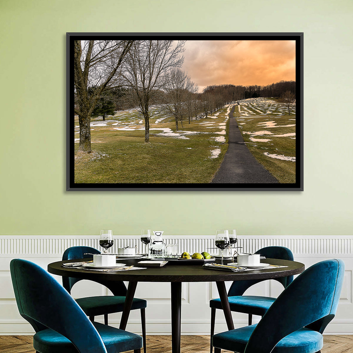 Roscoe Conkling Park Winter Wall Art