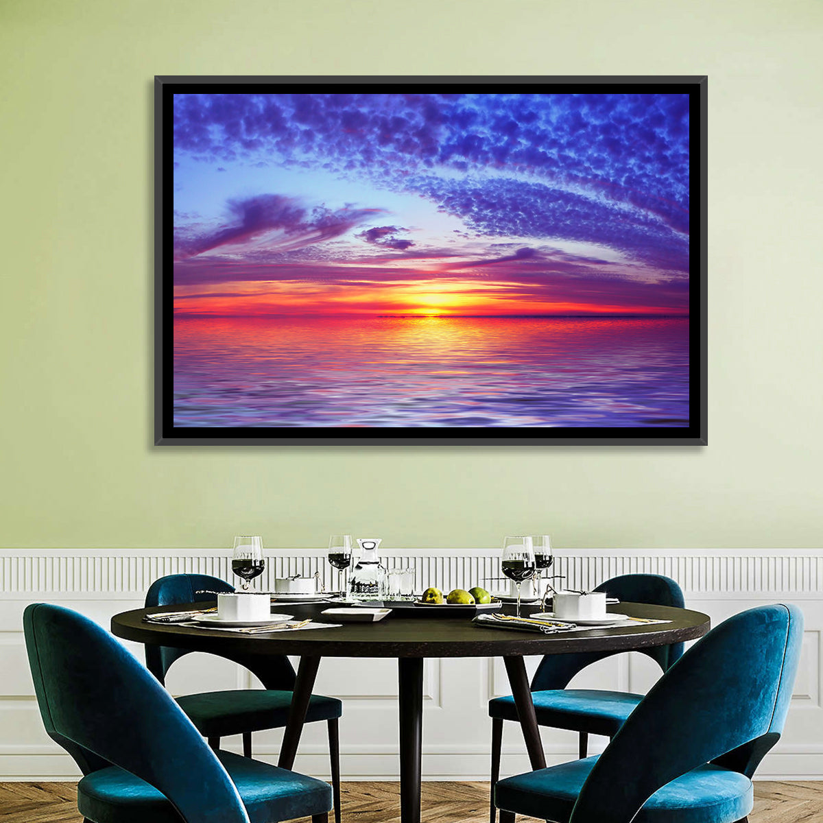 Bay Beach Sunset Wall Art