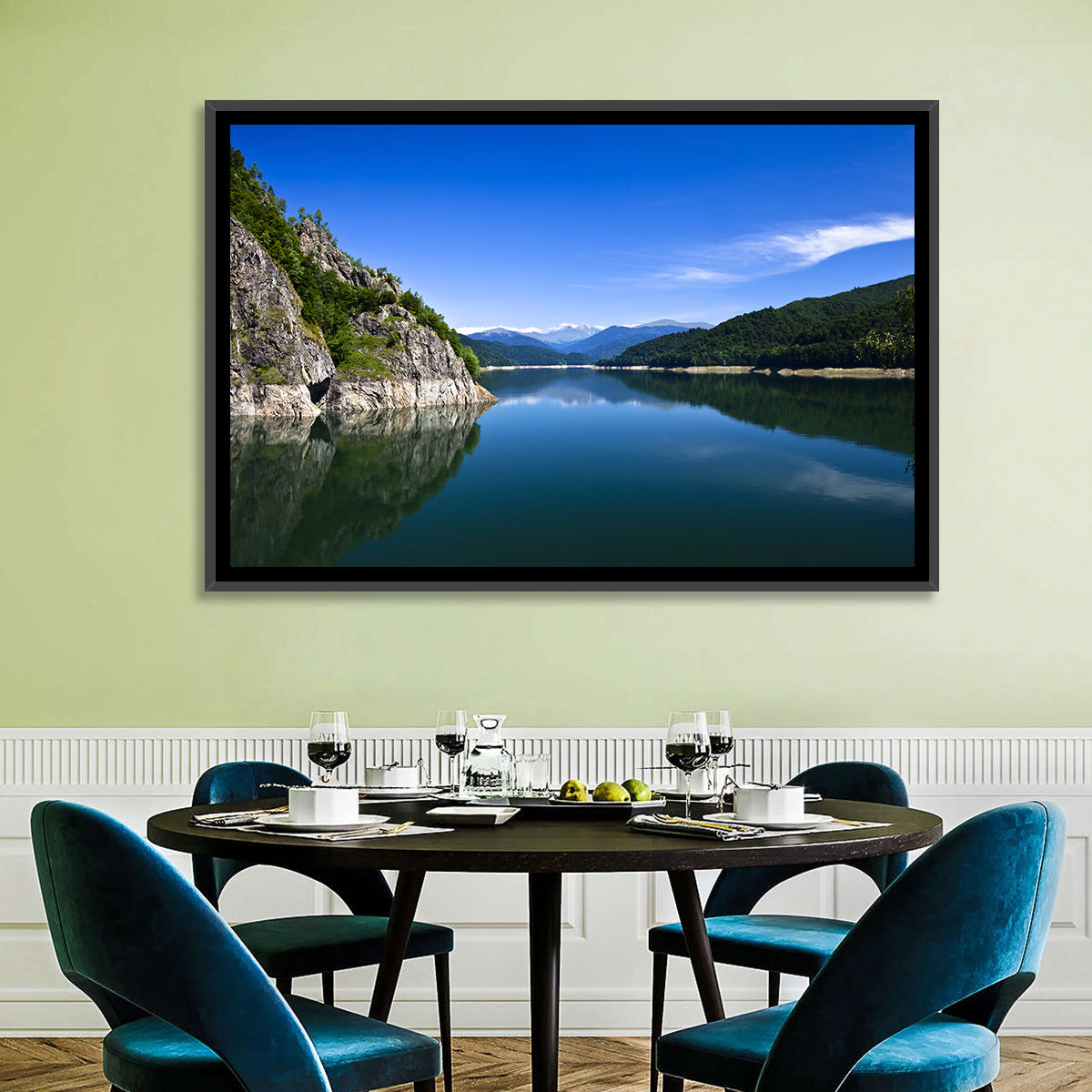 Calm Mountains Lake Wall Art