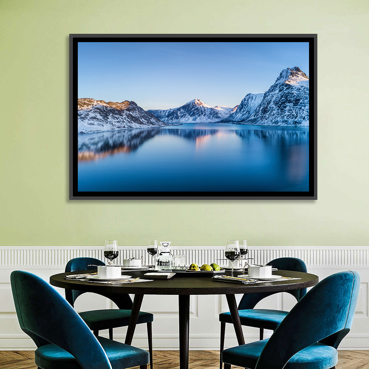 Snowy Lofoten Island Wall Art