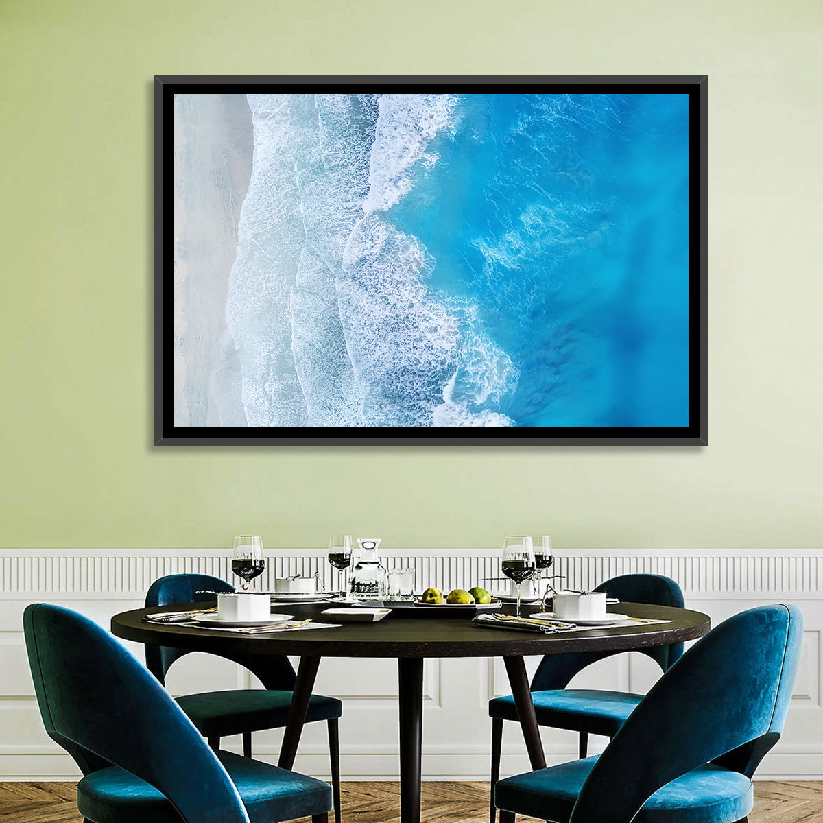 Beach Waves Aerial Wall Art