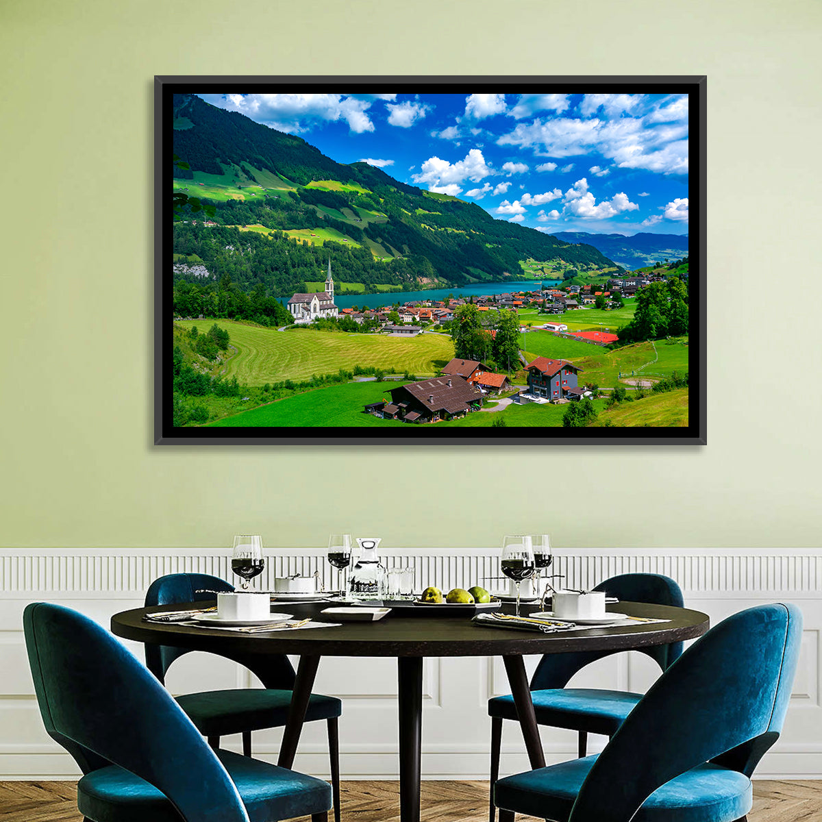 Lungern Village Wall Art