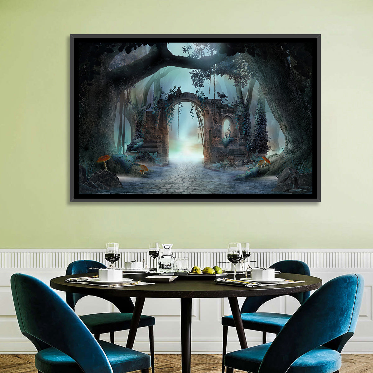 Enchanted Foggy Forest Wall Art