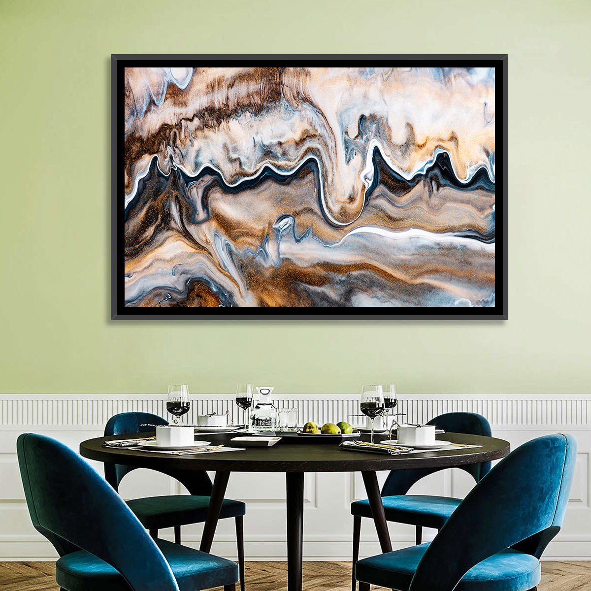 Swirling Flows Abstract Wall Art