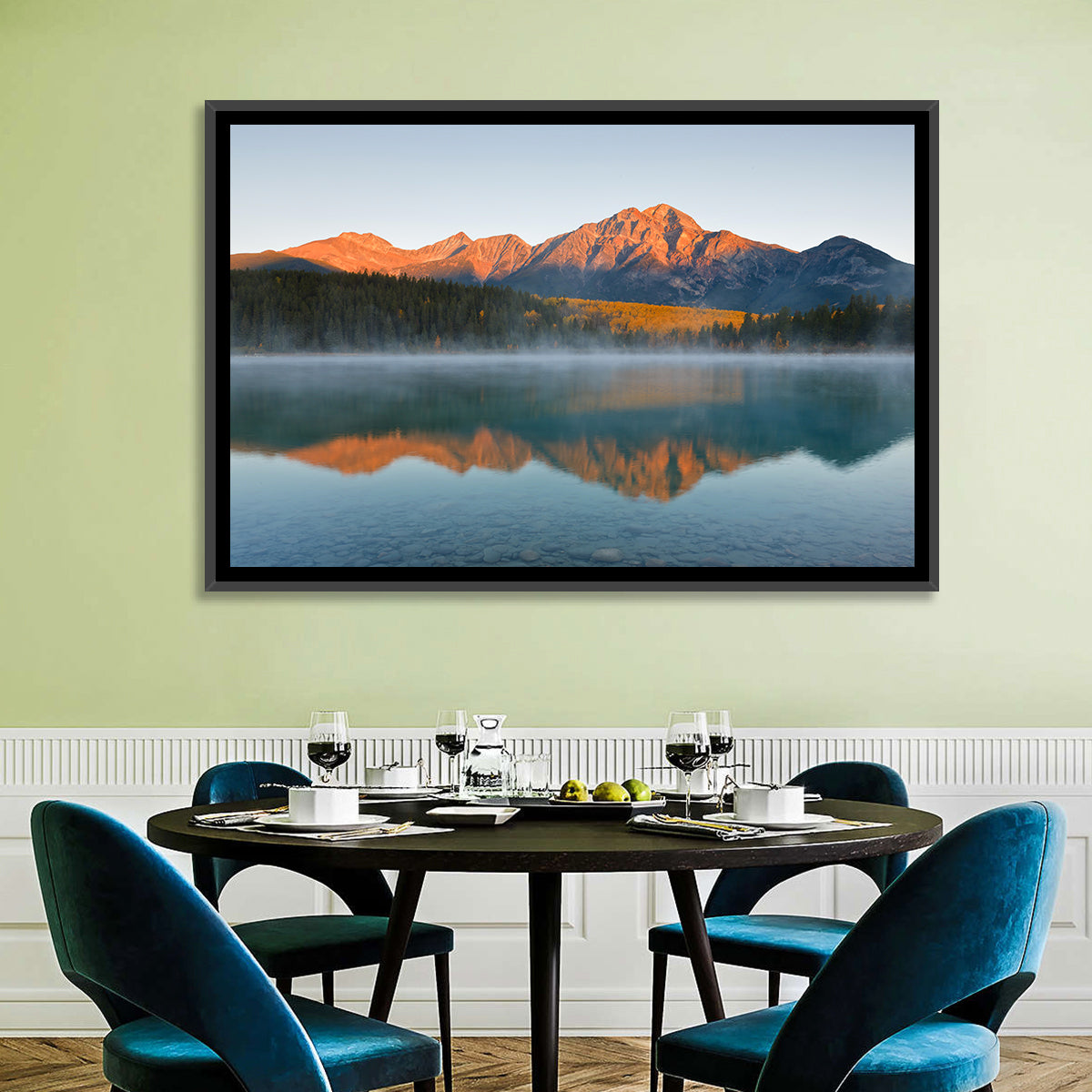 Patricia Lake and Mount Pyramid Wall Art