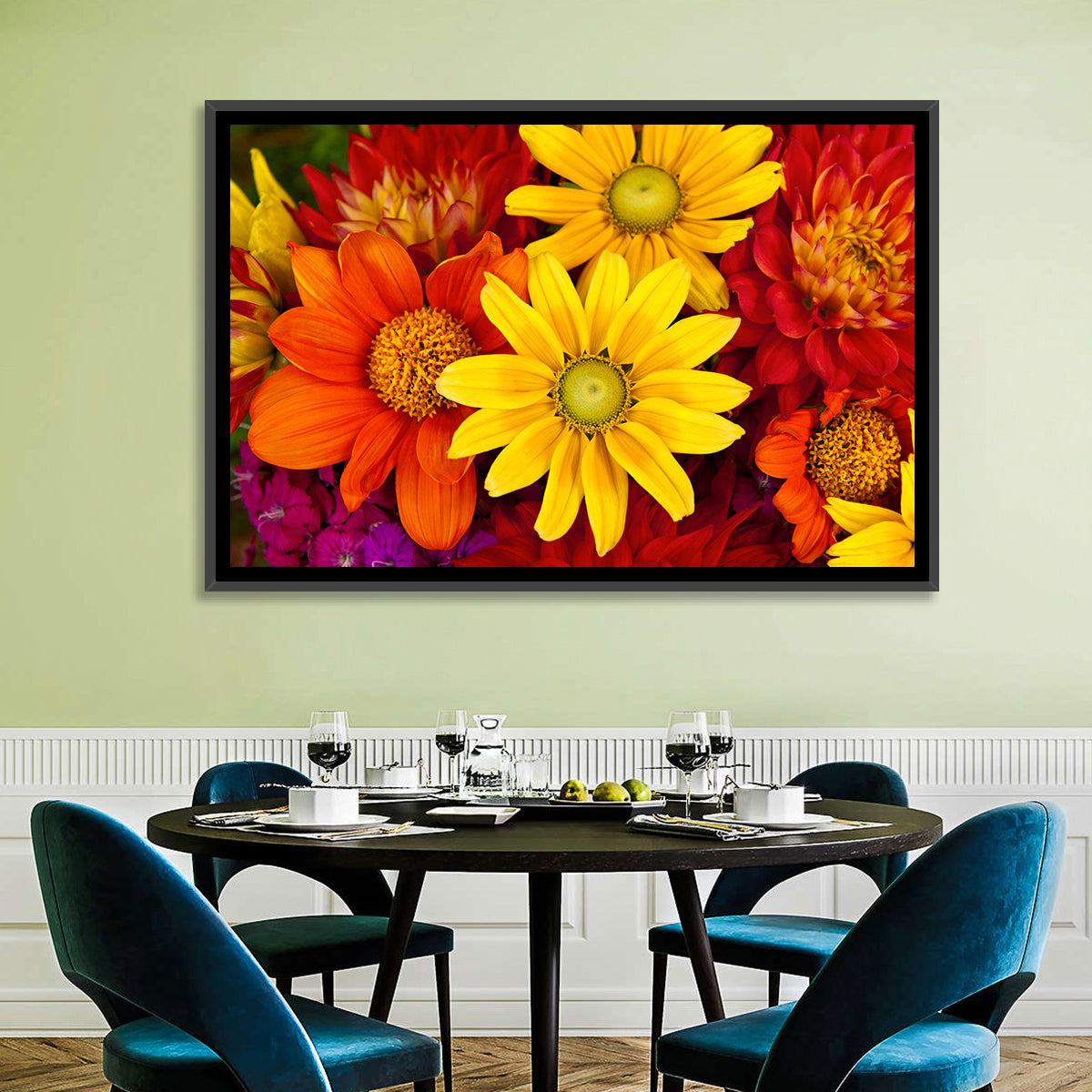 Fresh Autumn Flowers Wall Art