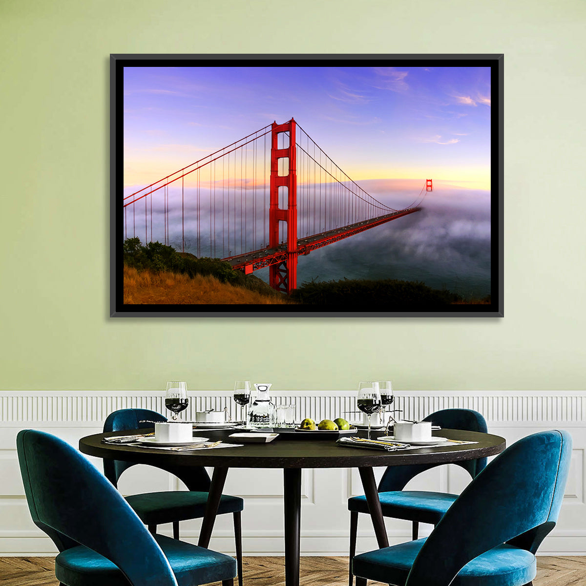 Foggy Golden Gate Bridge Wall Art