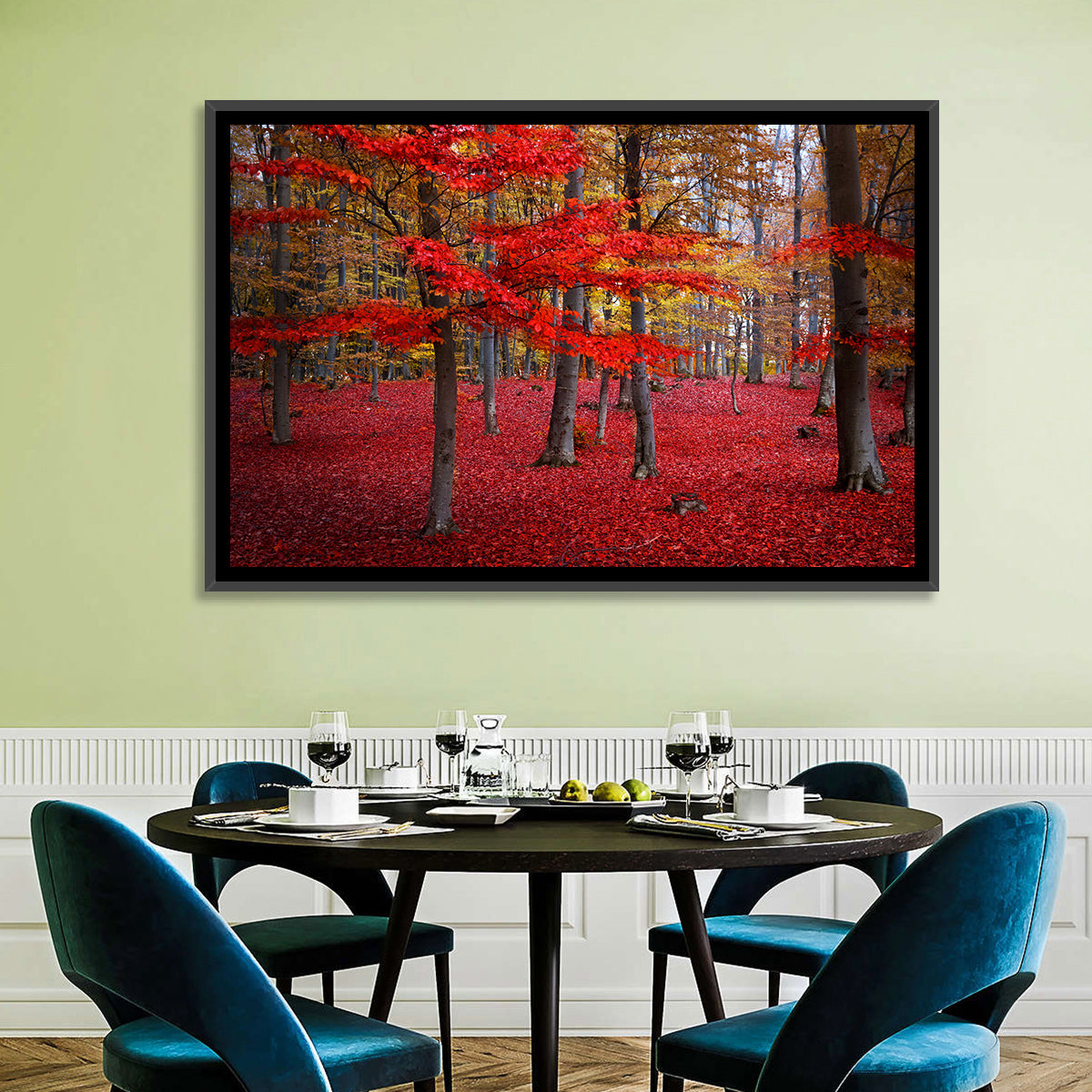 Red Trees Wall Art