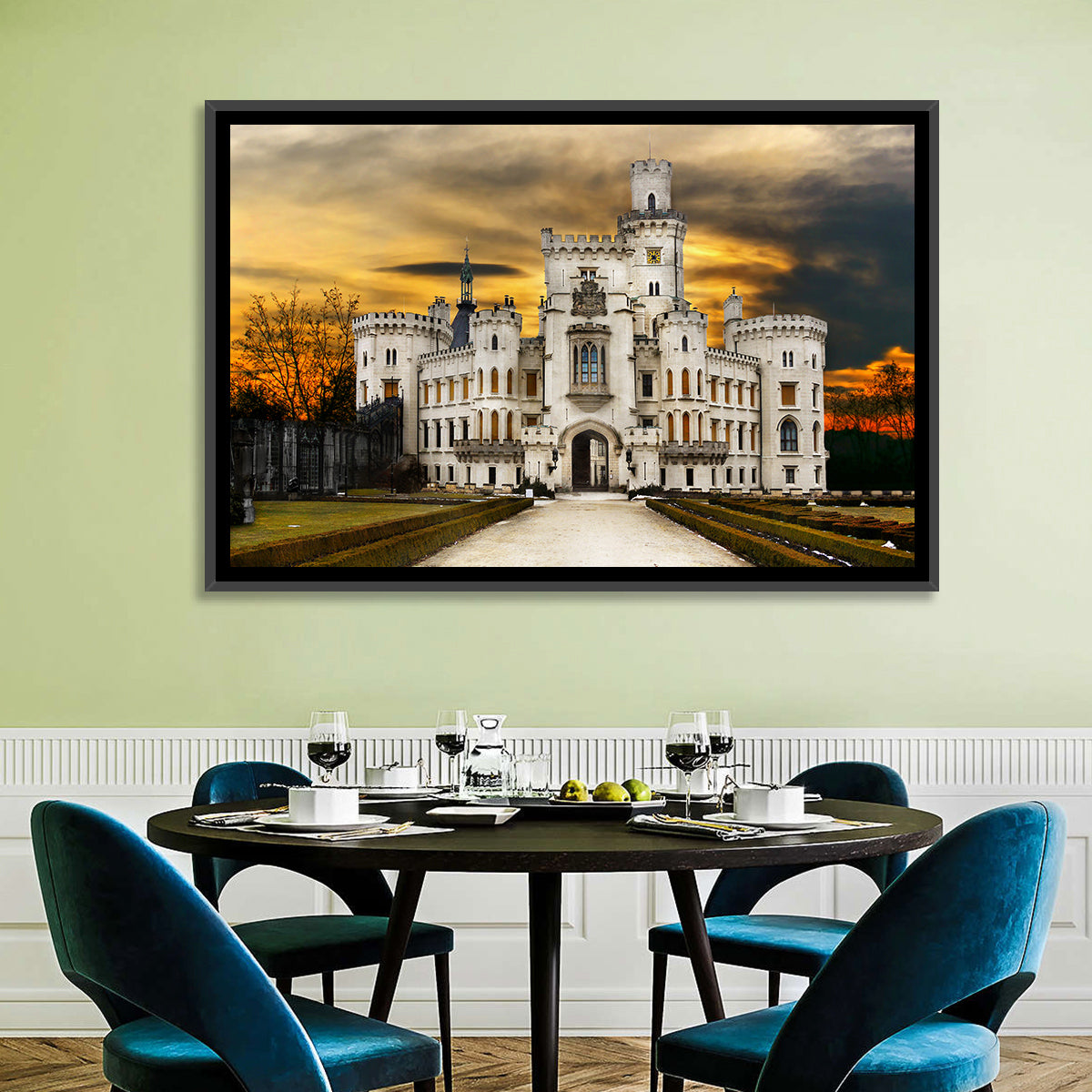 Hluboka White Castle Wall Art
