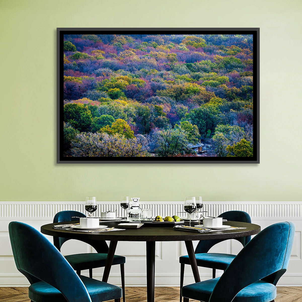 Green Forest Trees Wall Art