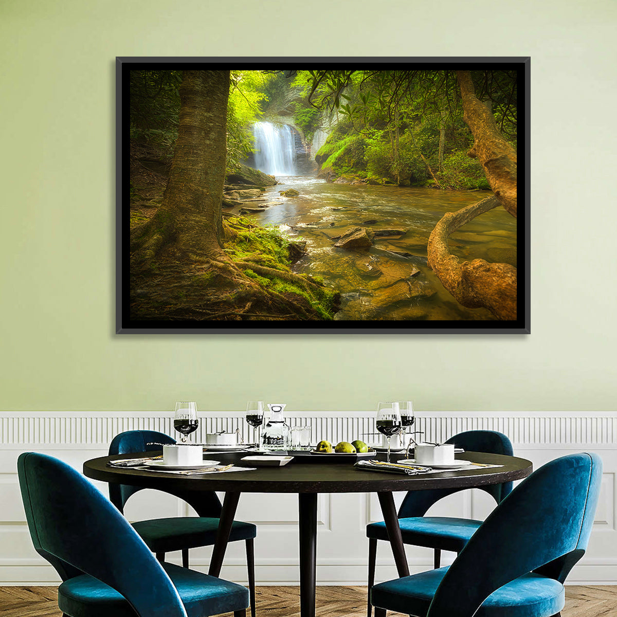 Deep Forest Waterfall Wall Art