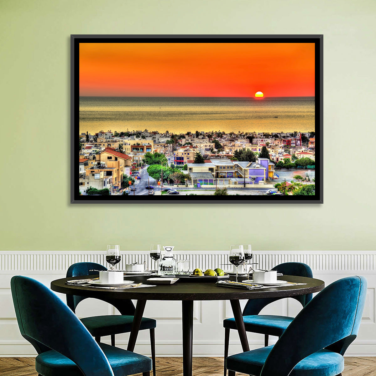 Paphos Sunset Wall Art