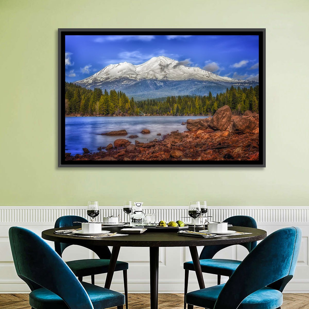 Mount Shasta from Lake Siskiyou Wall Art