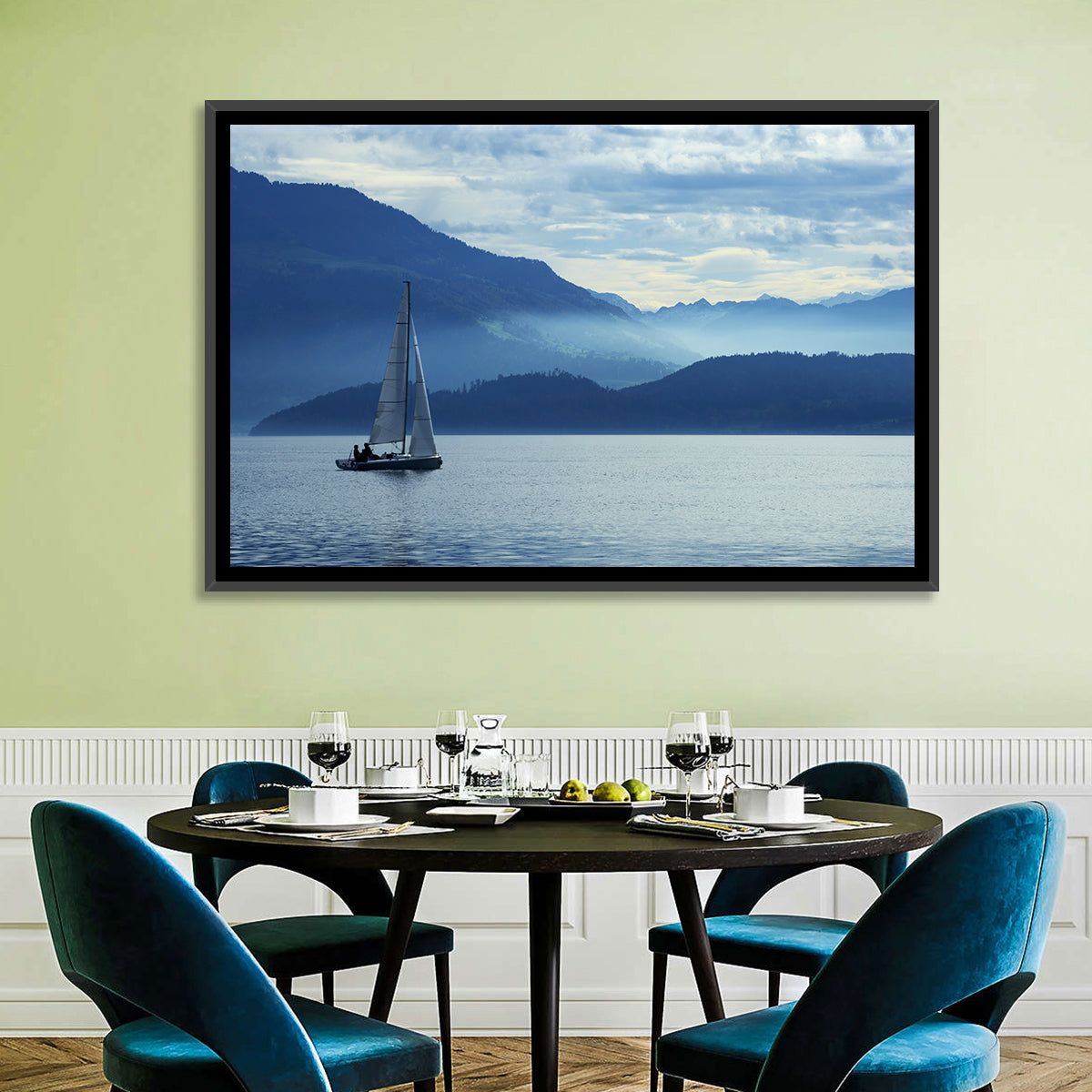 Lake Zug Sailing Wall Art