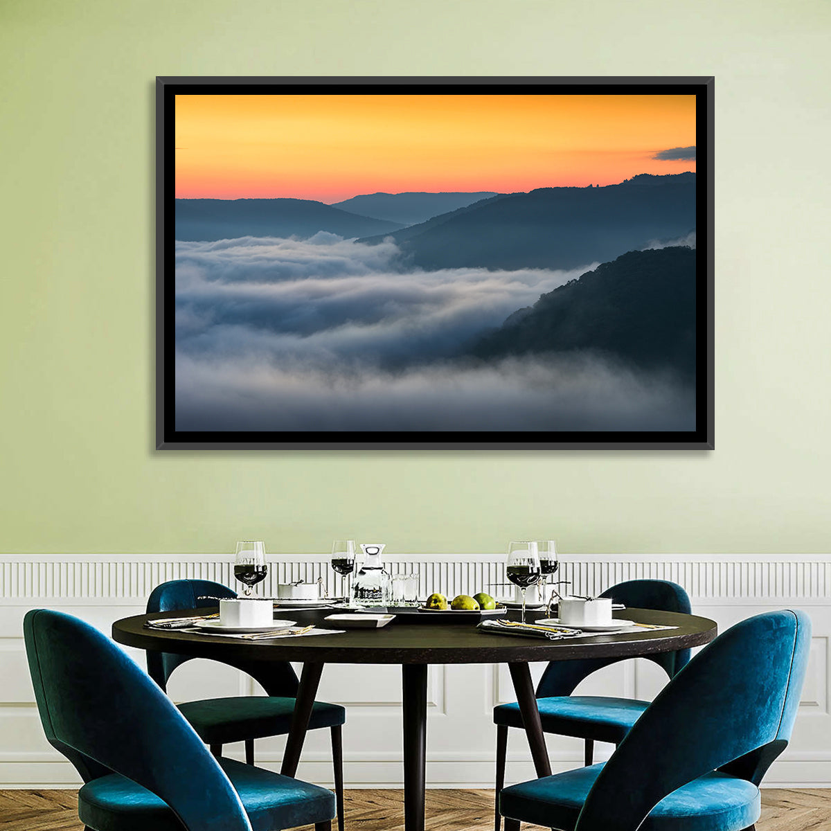 Foggy Mountains West Virginia Wall Art