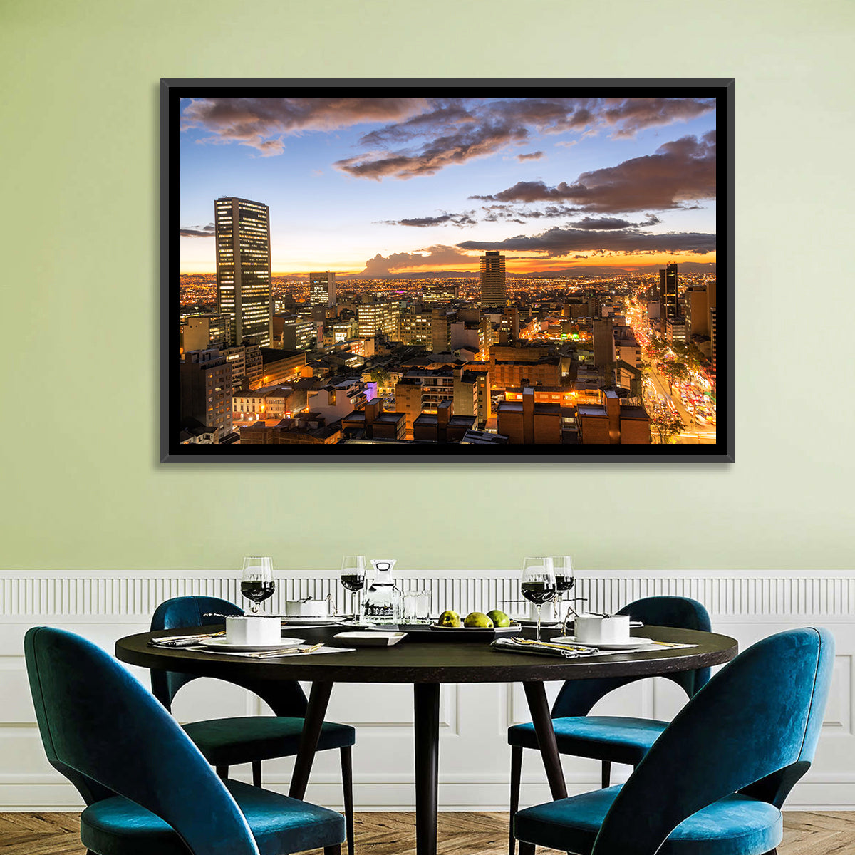 Bogota Cityscape Wall Art
