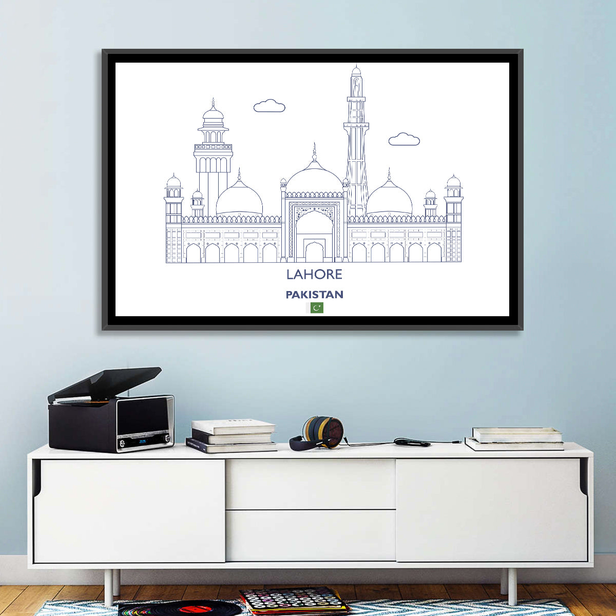 Lahore City Skyline Wall Art