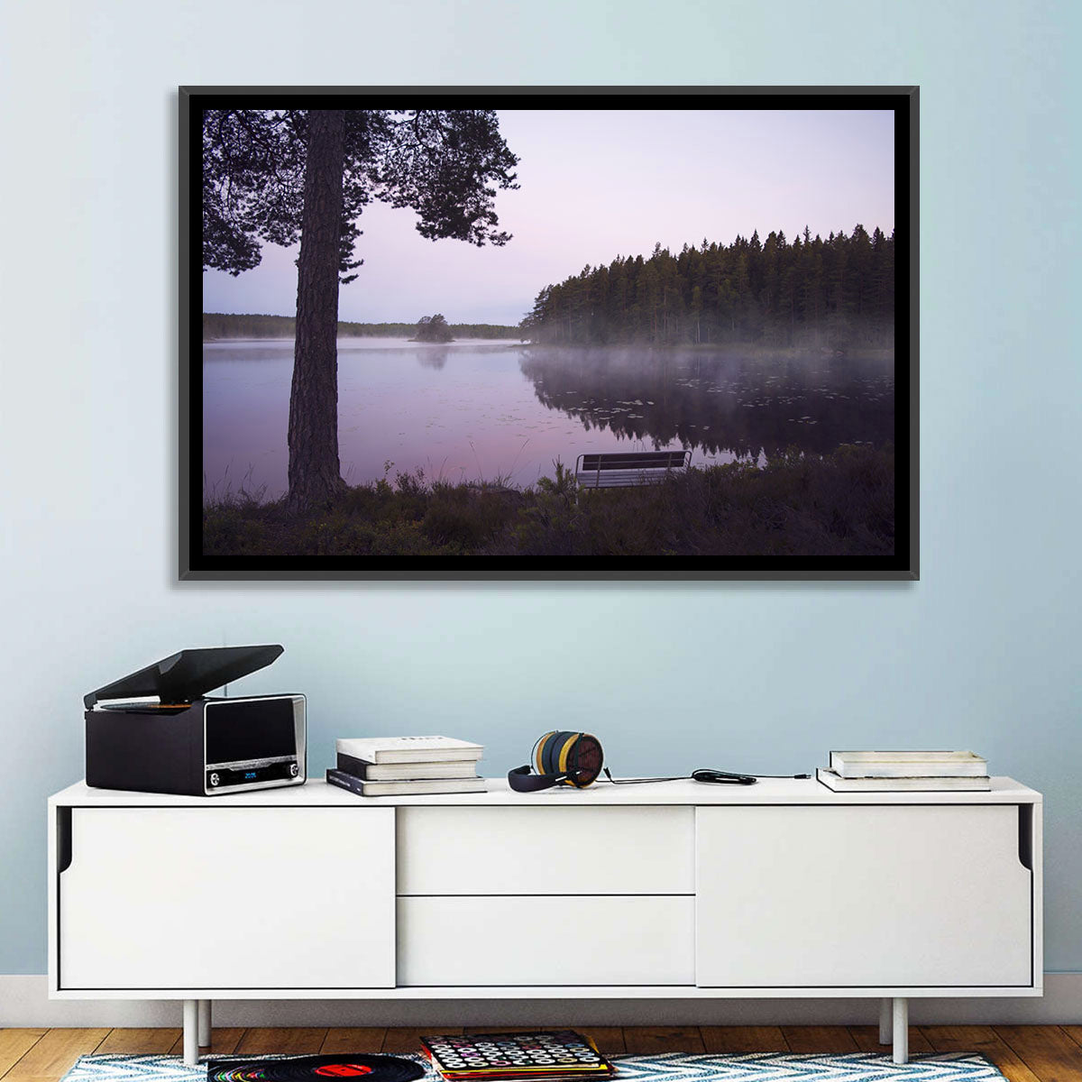 Misty Lake Wall Art