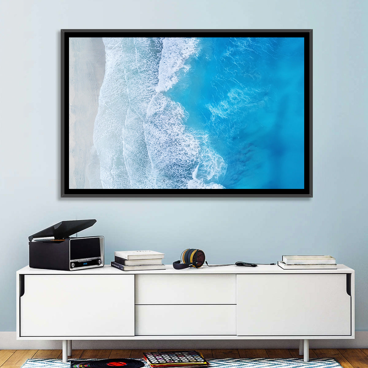 Beach Waves Aerial Wall Art