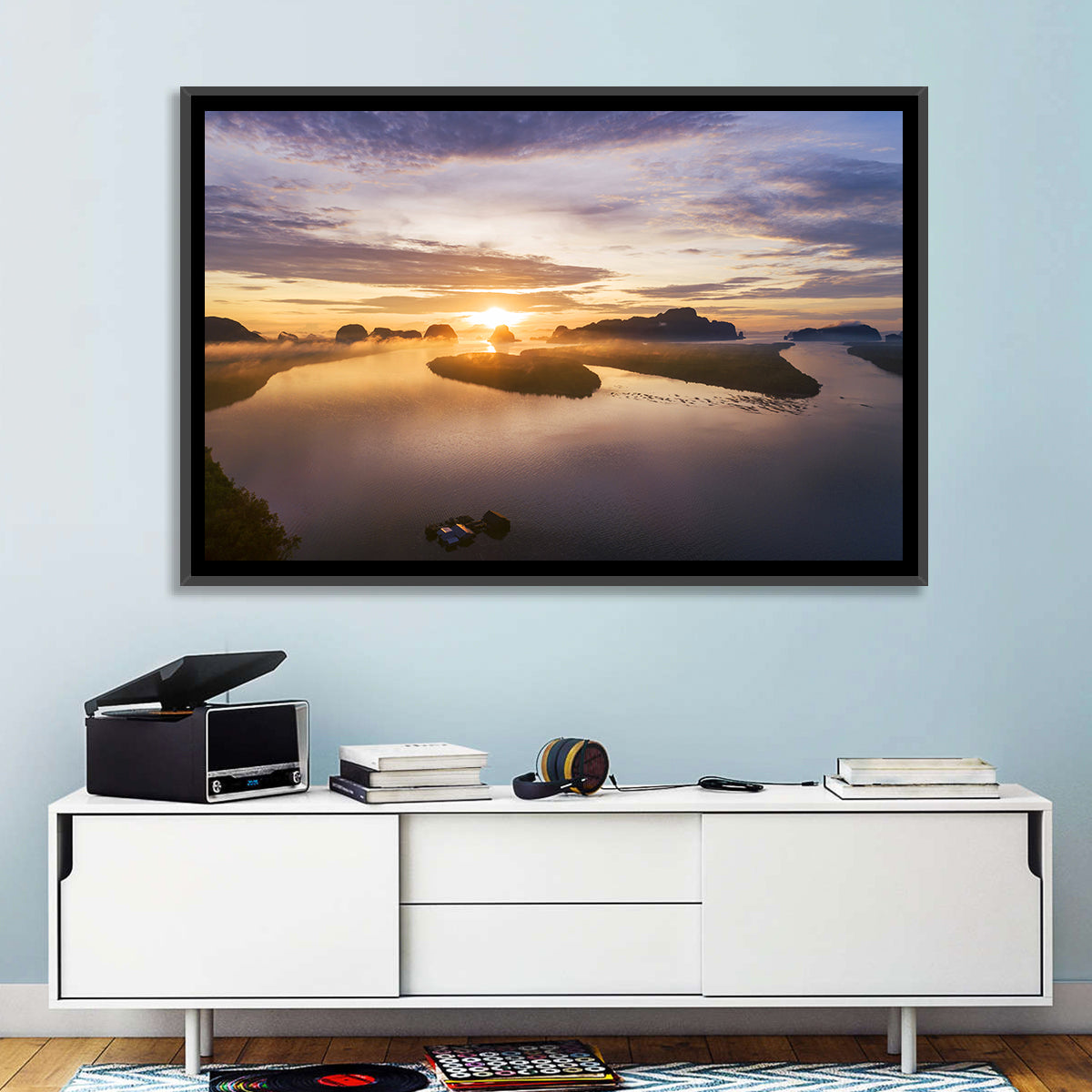 Thailand Mountains Sunrise Wall Art