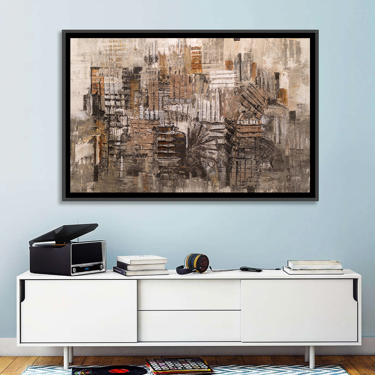 Skyline Strokes Abstract Pattern Wall Art