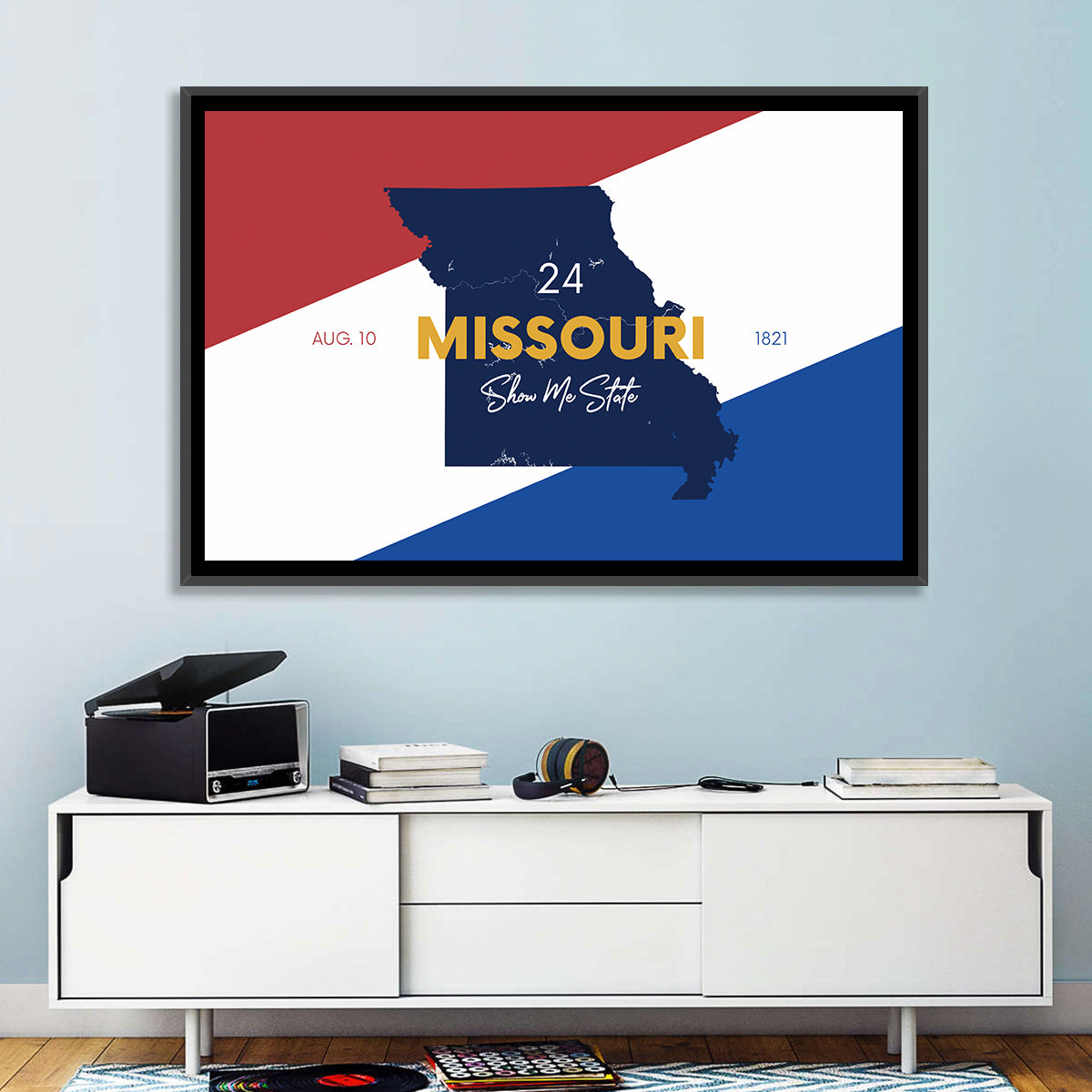 Missouri State Map Wall Art