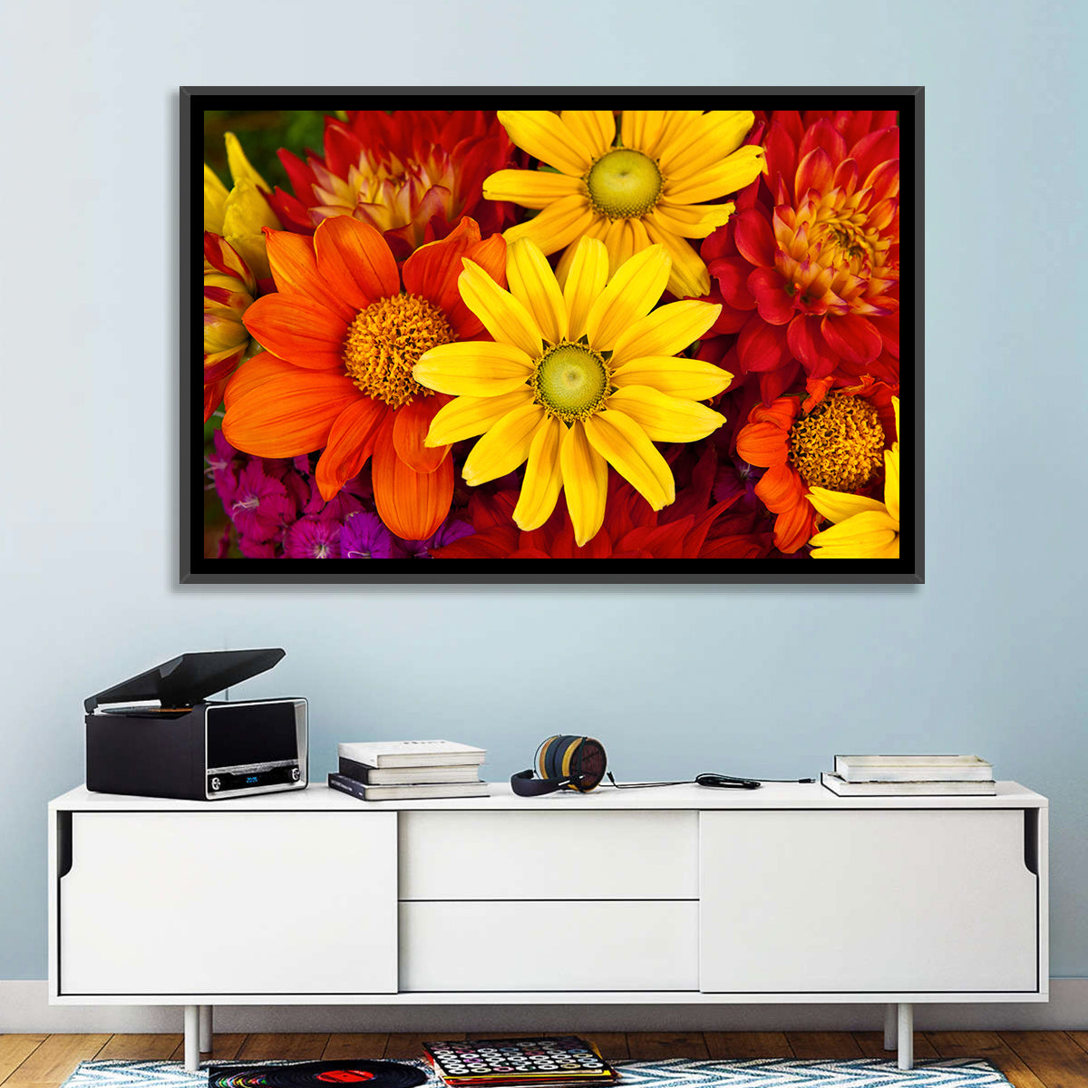Fresh Autumn Flowers Wall Art