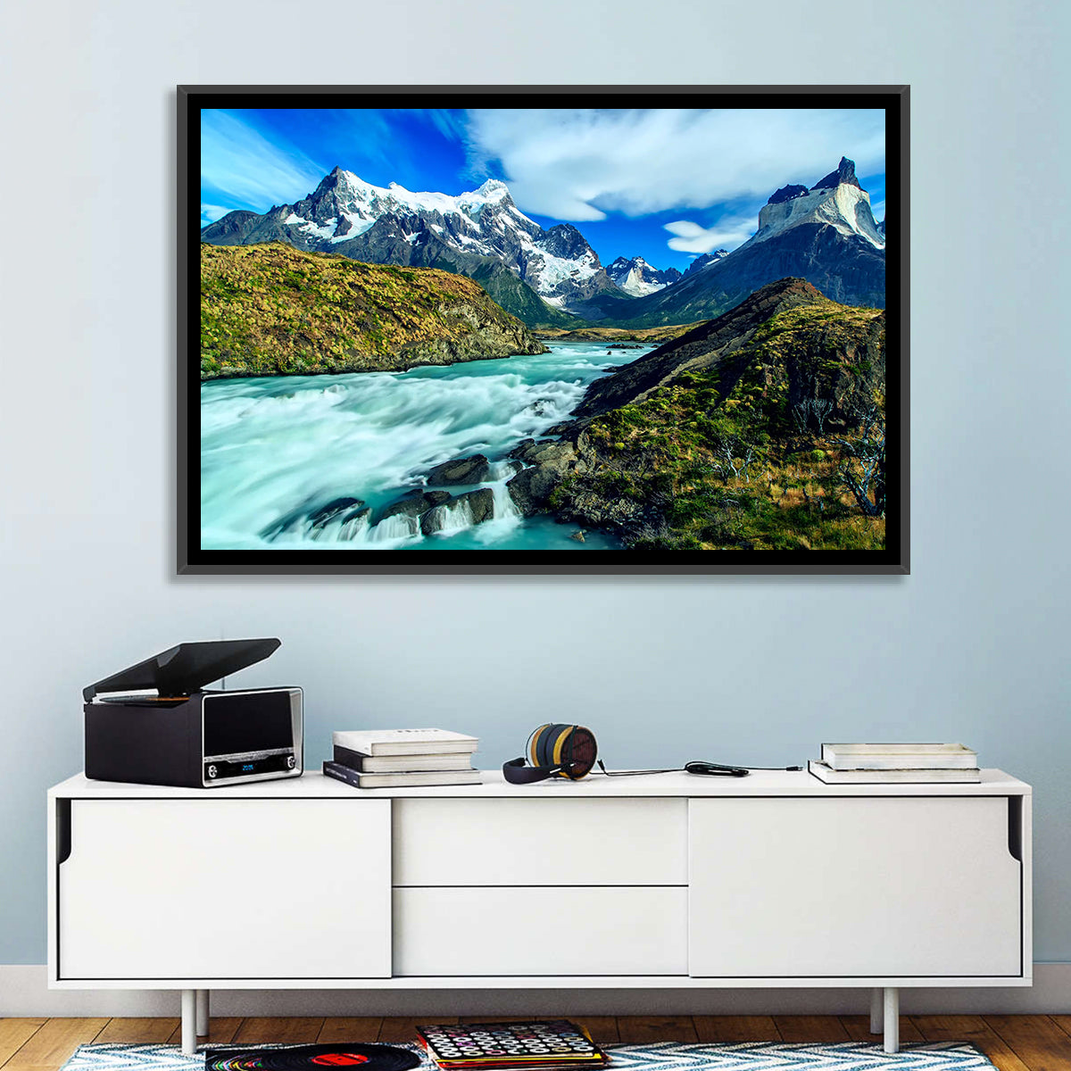 Mountains Stream Wall Art