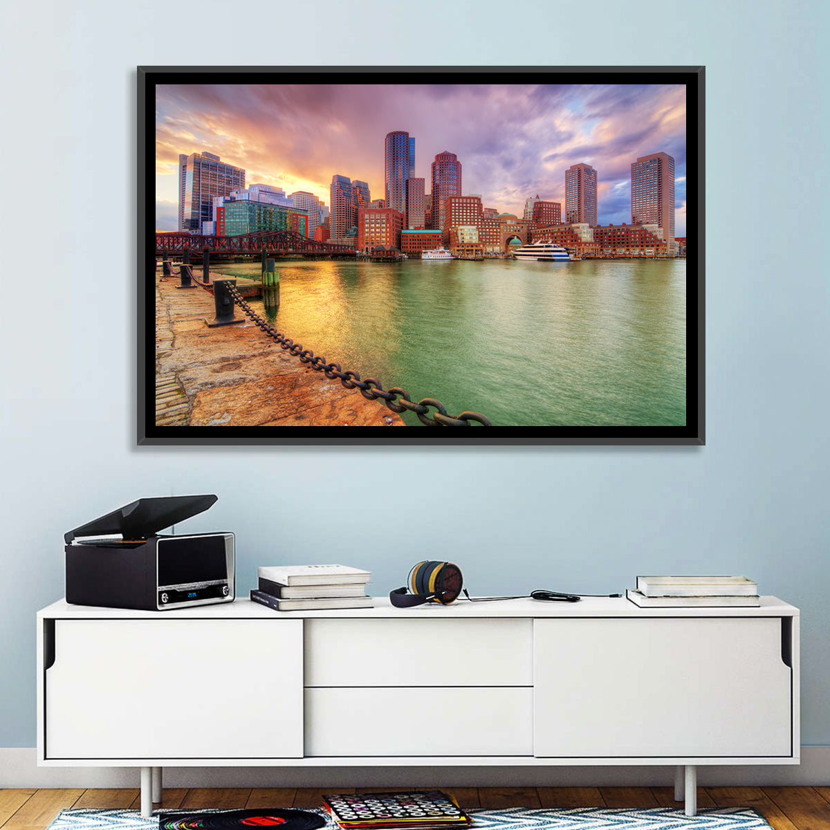 Boston Downtown Skyline Wall Art