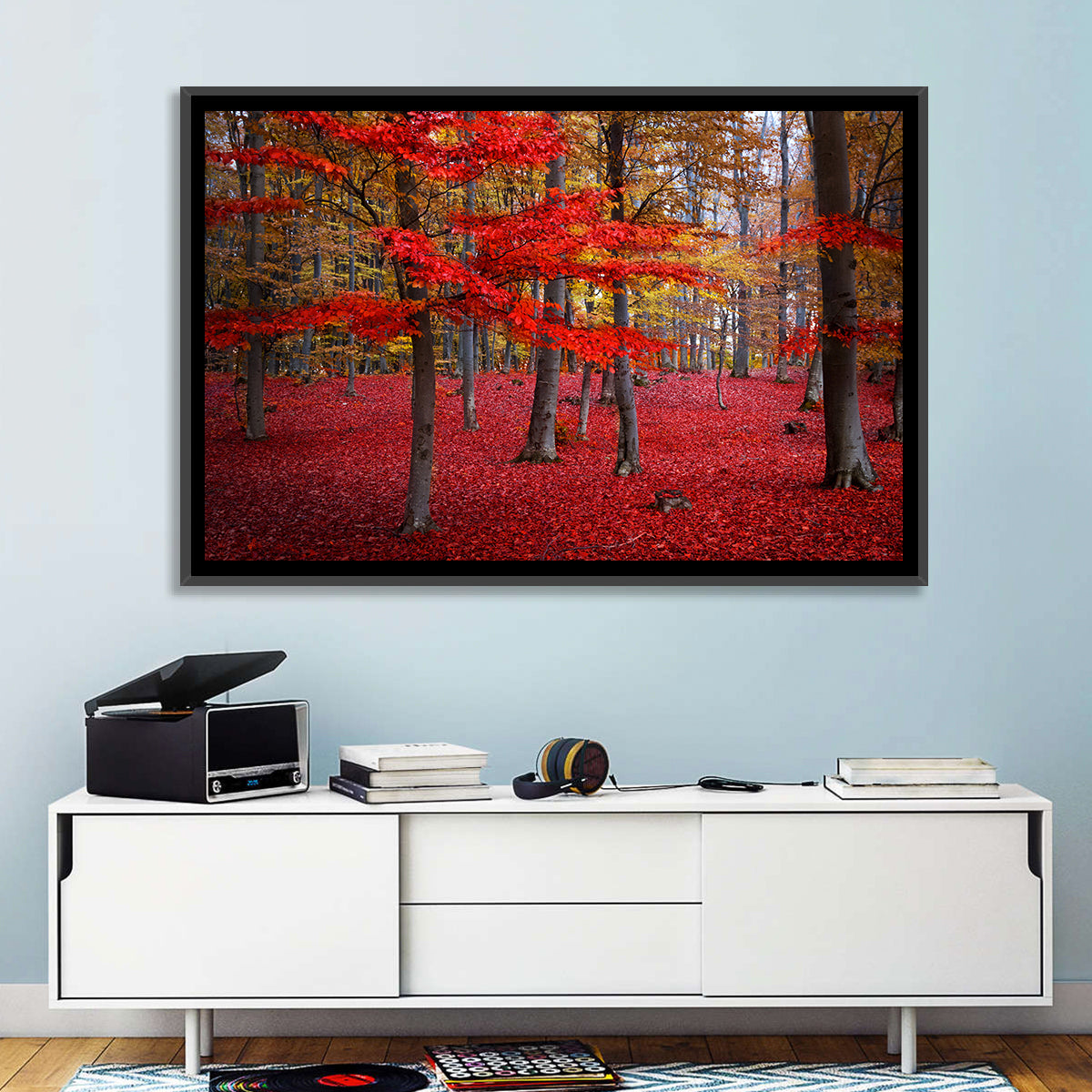 Red Trees Wall Art