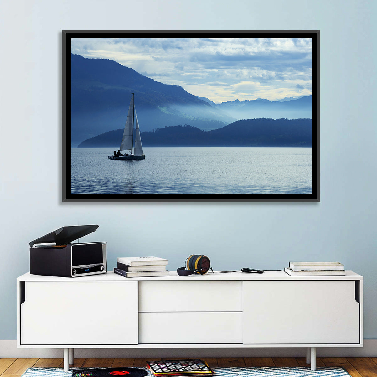 Lake Zug Sailing Wall Art