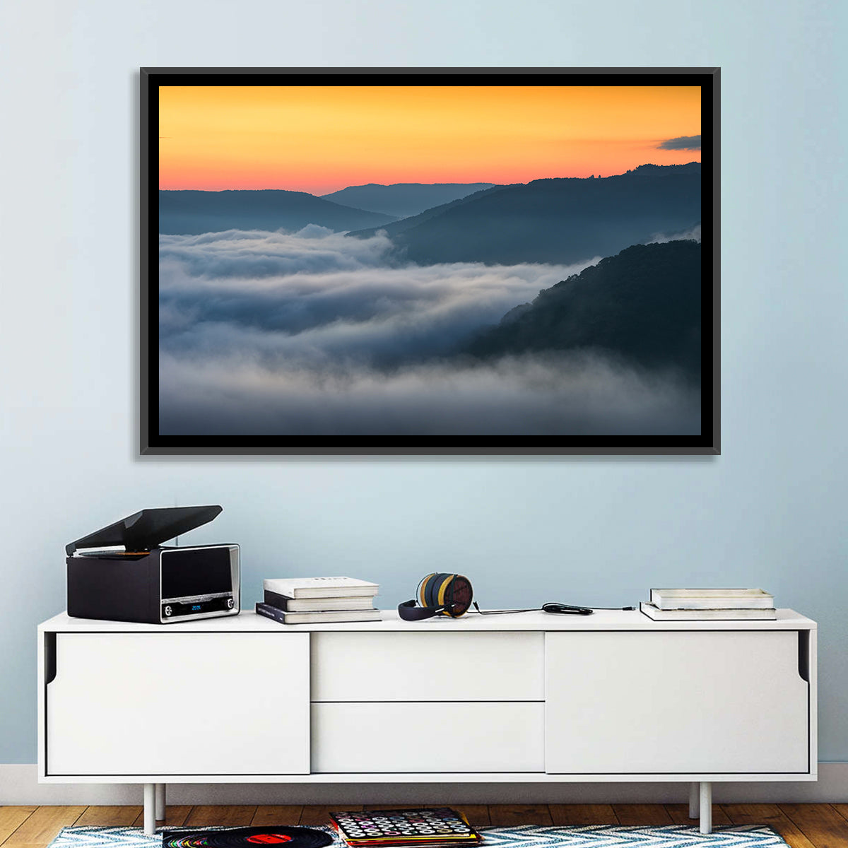 Foggy Mountains West Virginia Wall Art