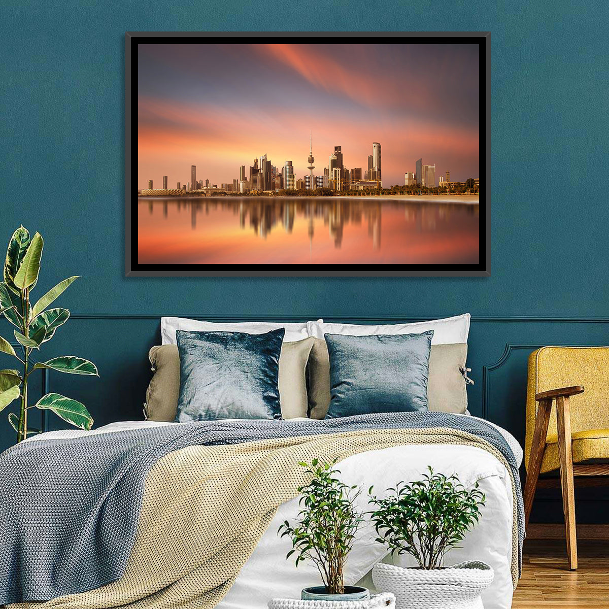 Kuwait City Skyline Wall Art