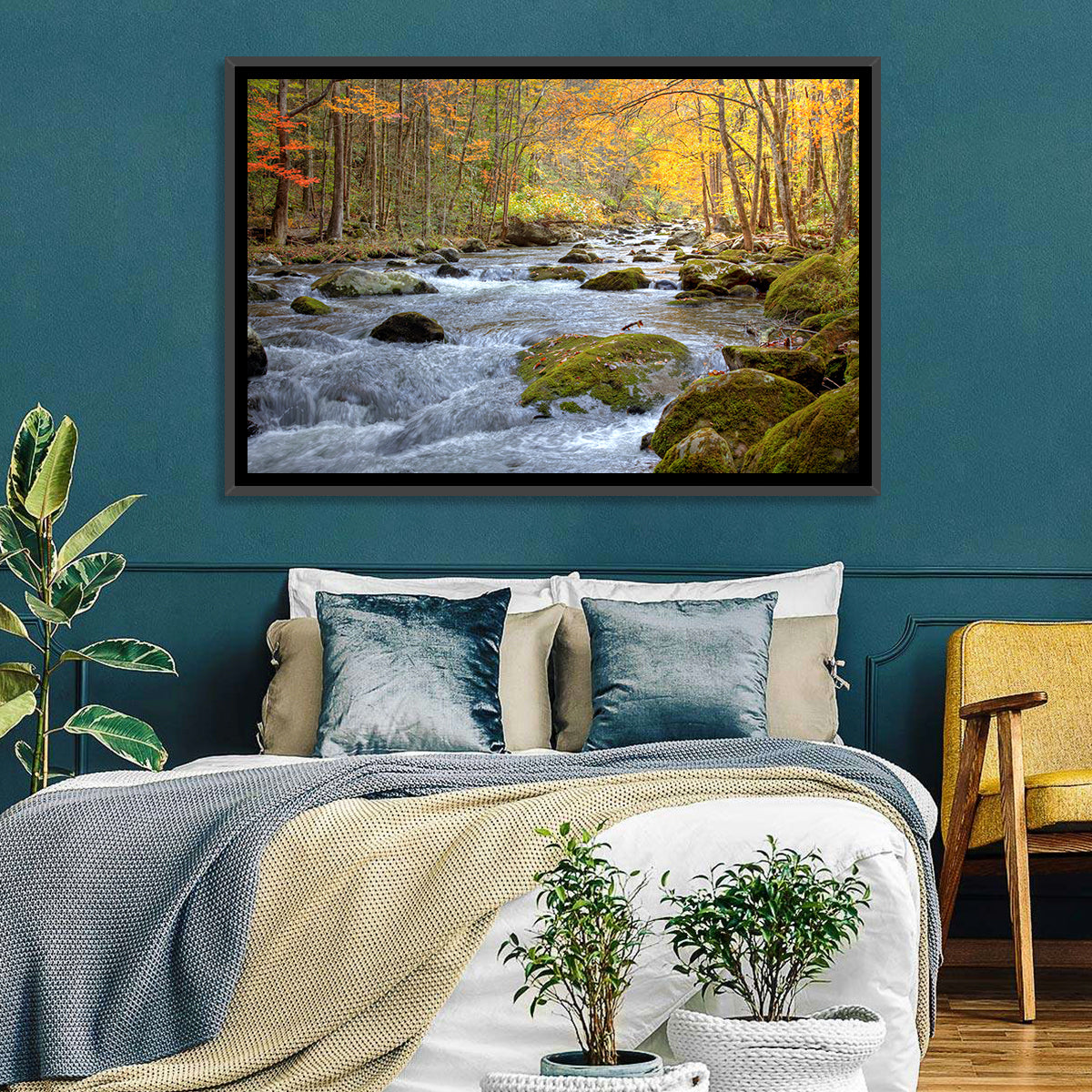 Flowing Mountain Stream Wall Art