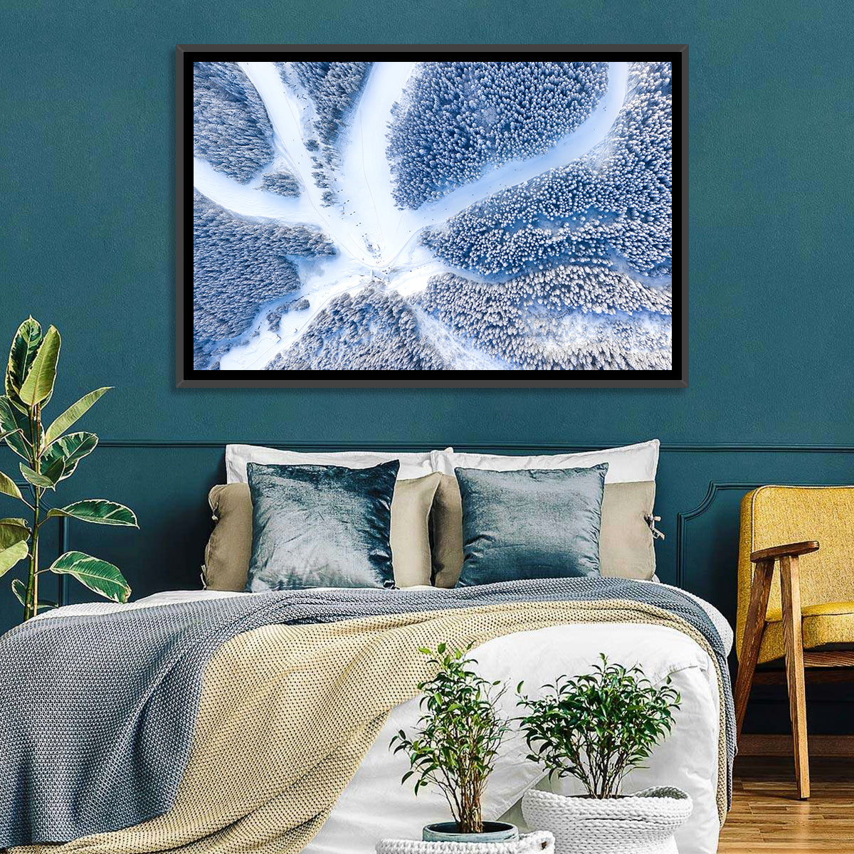 Ski Resort Aerial Wall Art