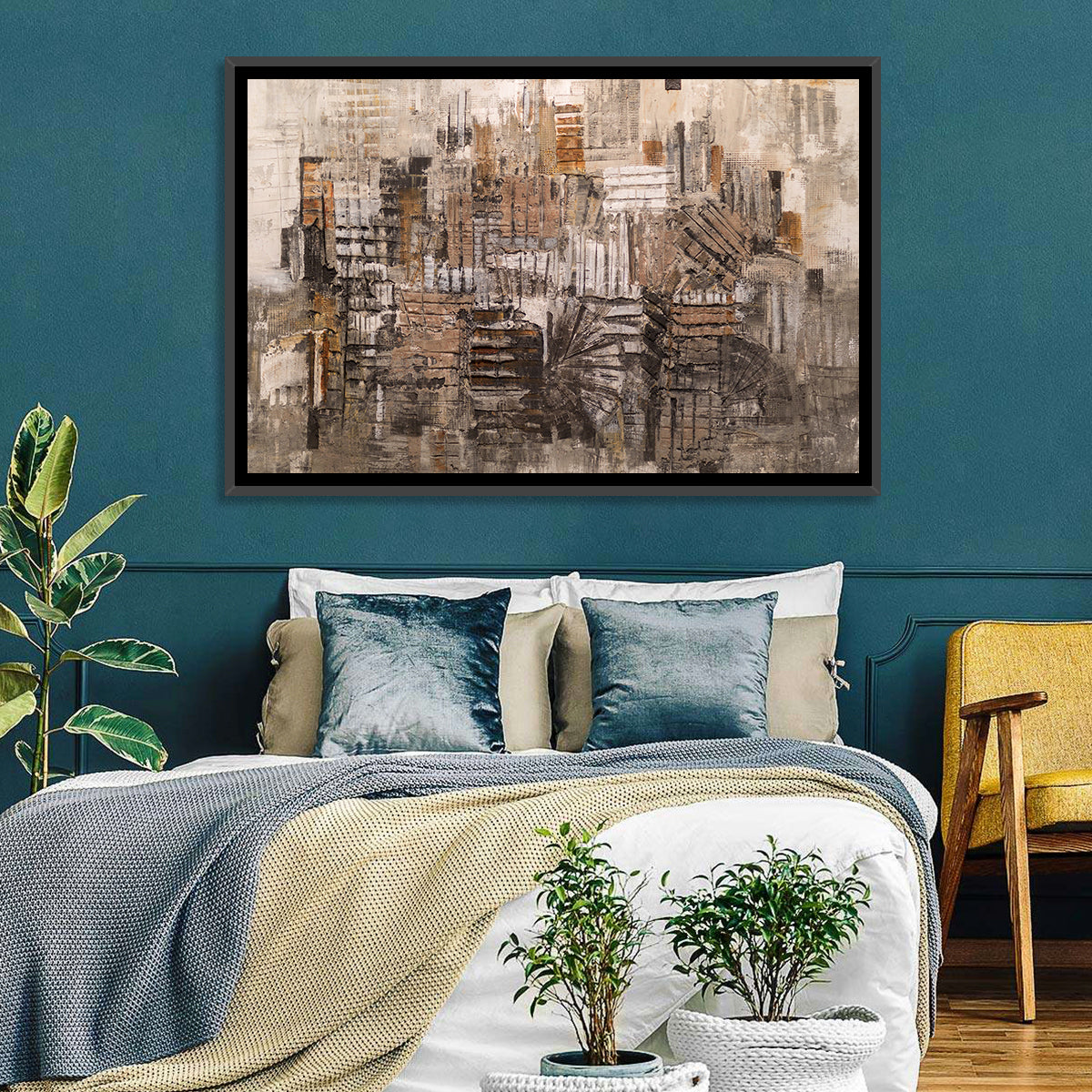 Skyline Strokes Abstract Pattern Wall Art