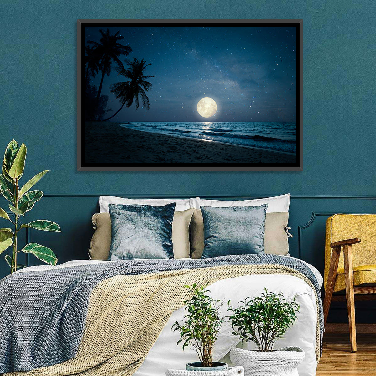 Palm Beach Moonset Wall Art
