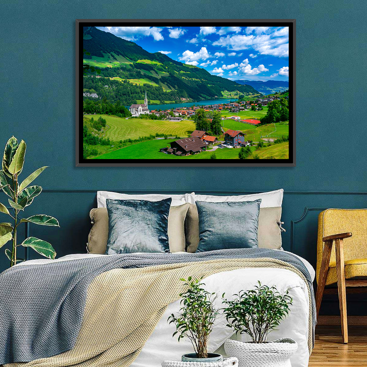 Lungern Village Wall Art