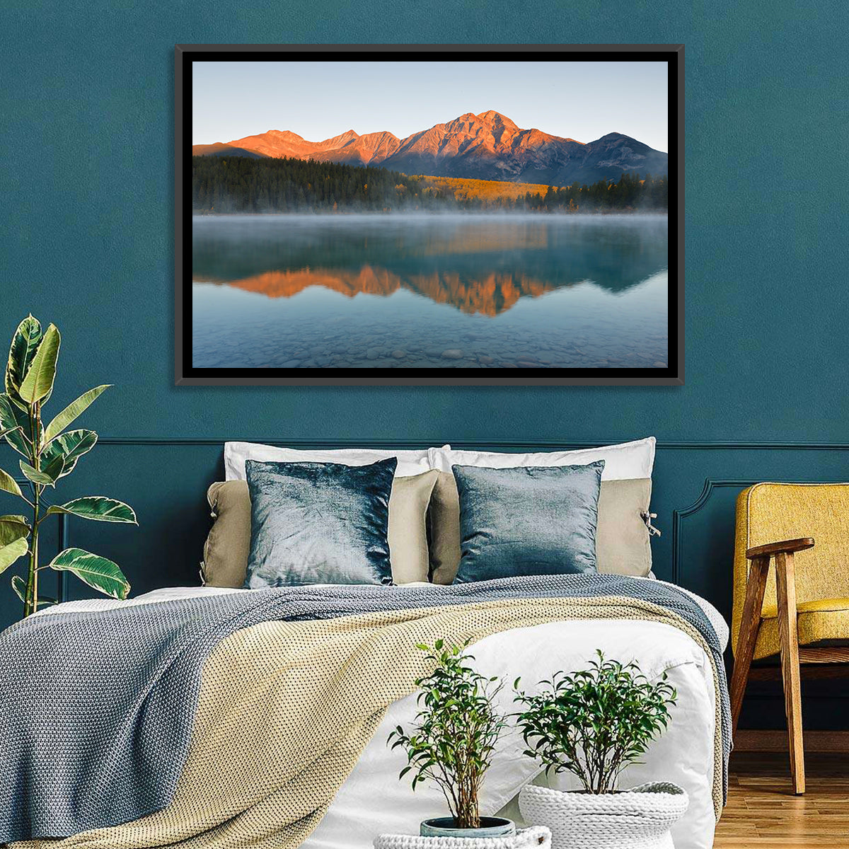 Patricia Lake and Mount Pyramid Wall Art