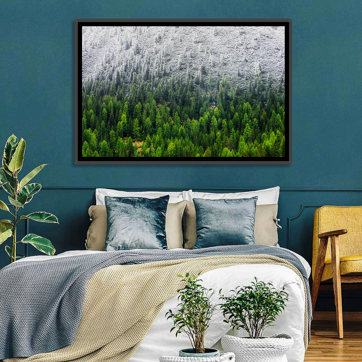 Snowy Dolomites Winter Forest Wall Art