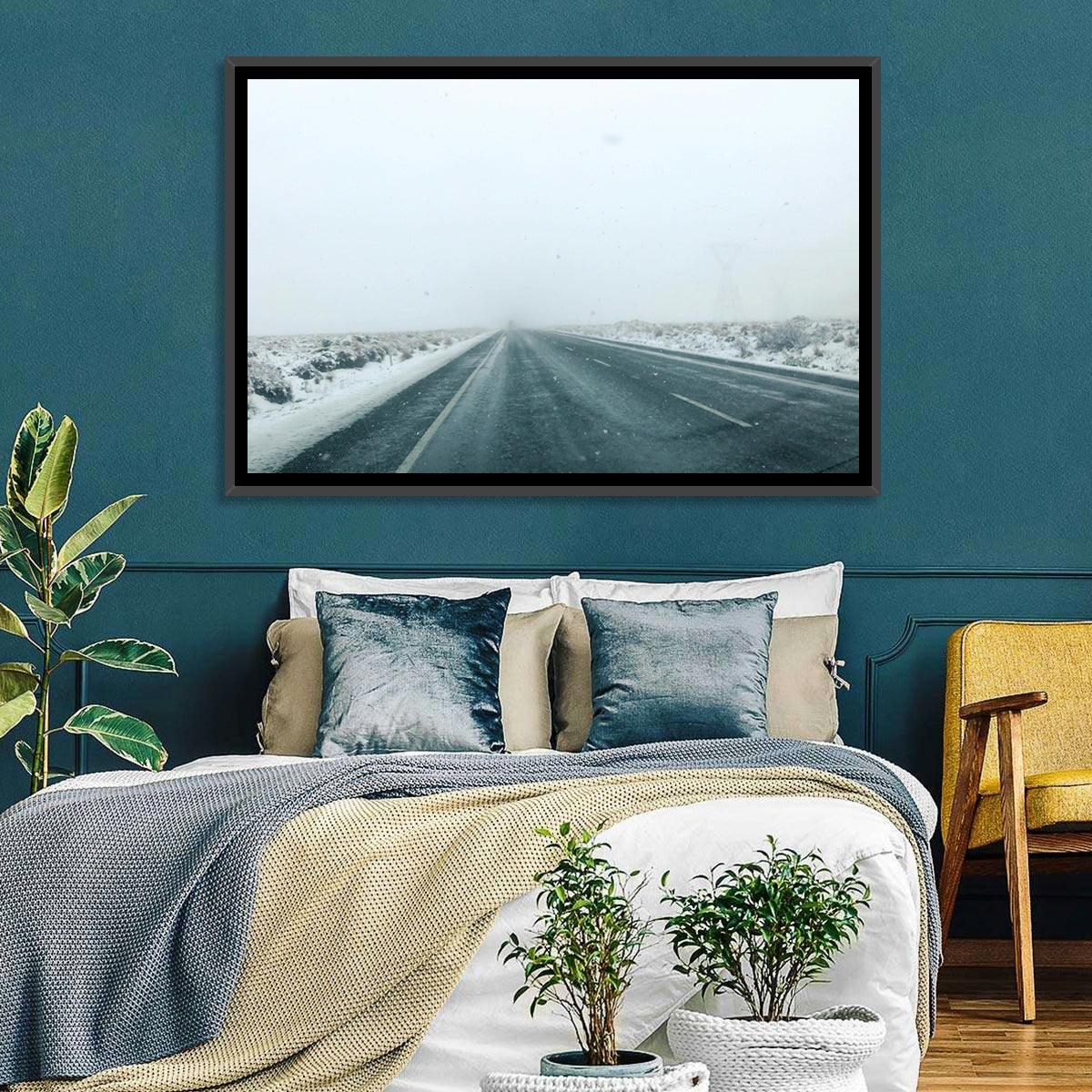 Winter Mountain Road Wall Art