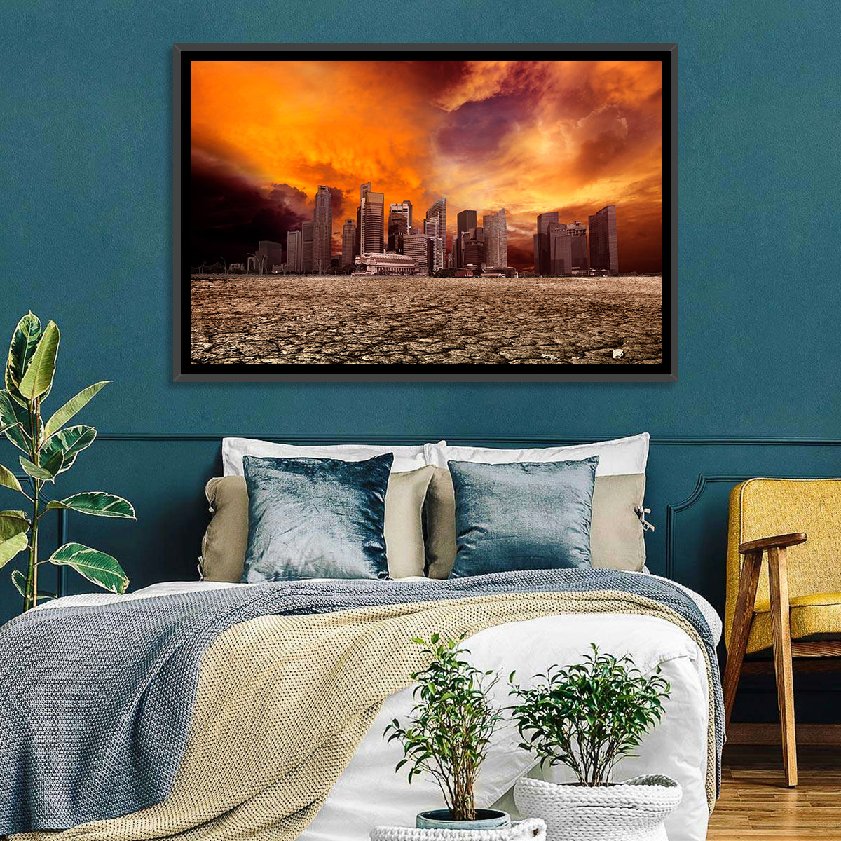 Desolate Desert City Wall Art