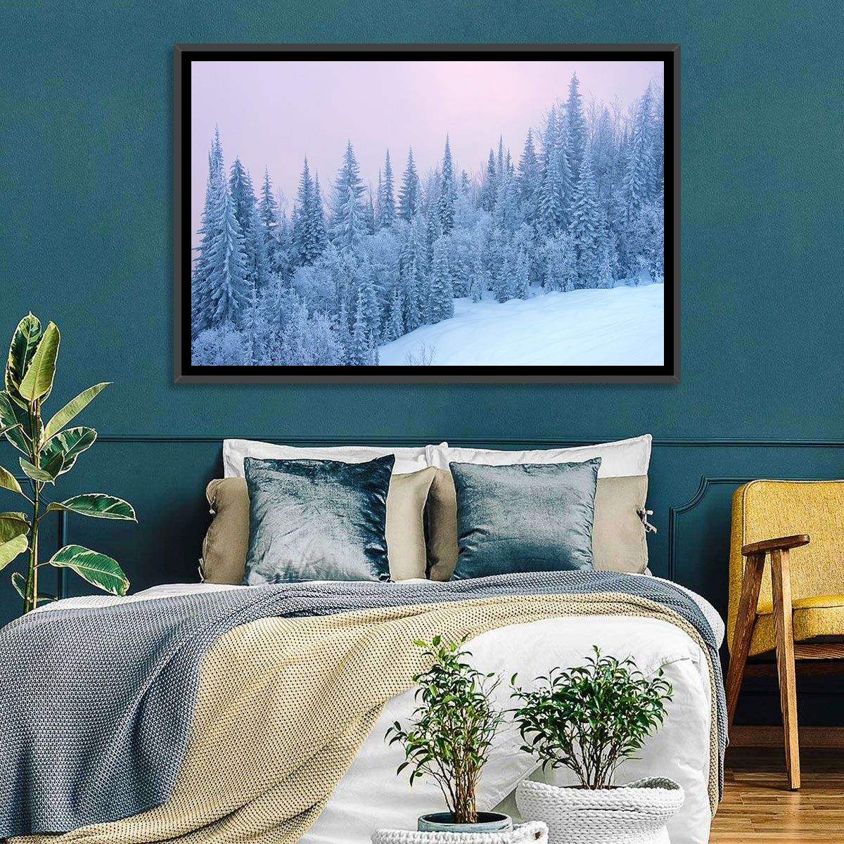 Snowy Winter Forest Wall Art