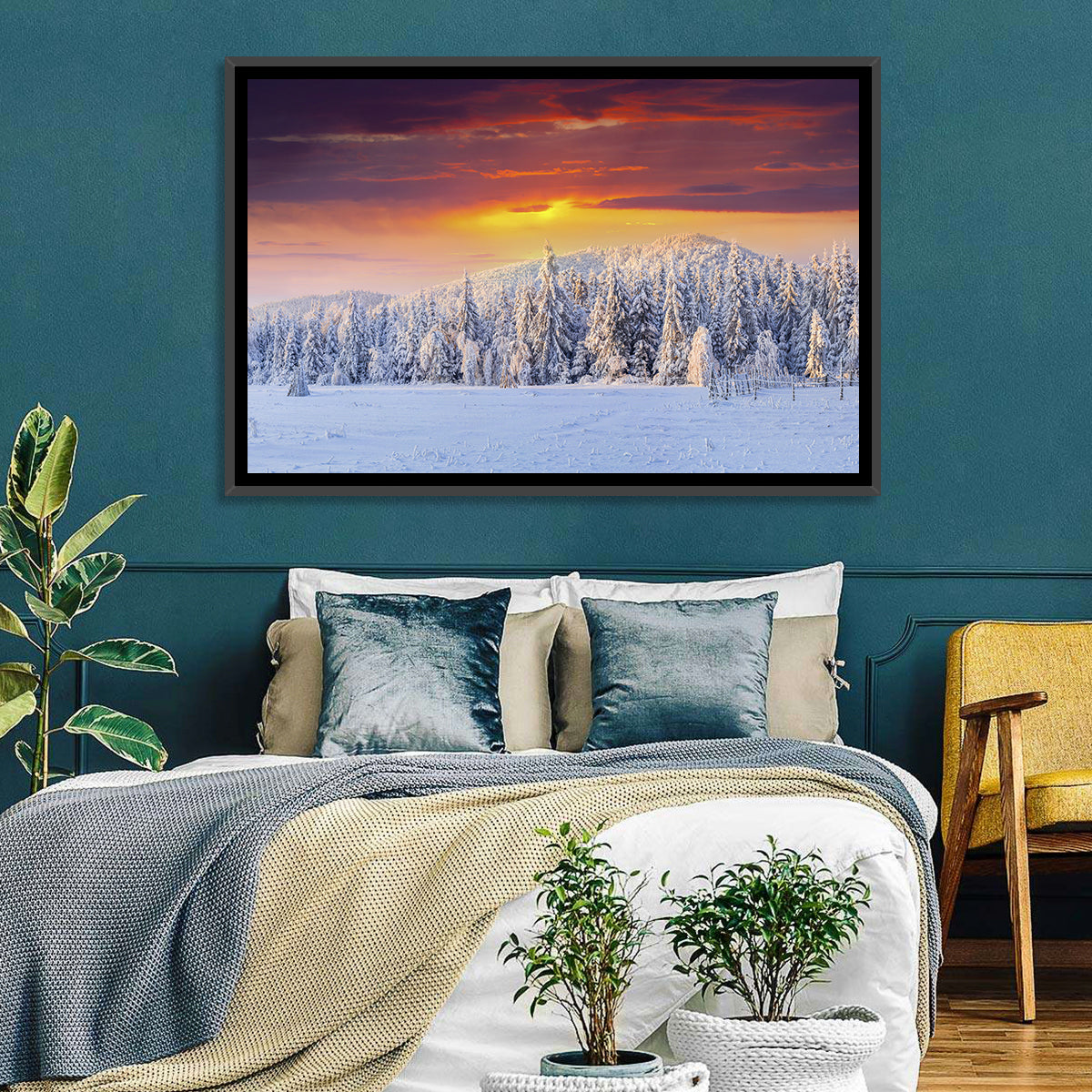 Winter Sunset Wall Art