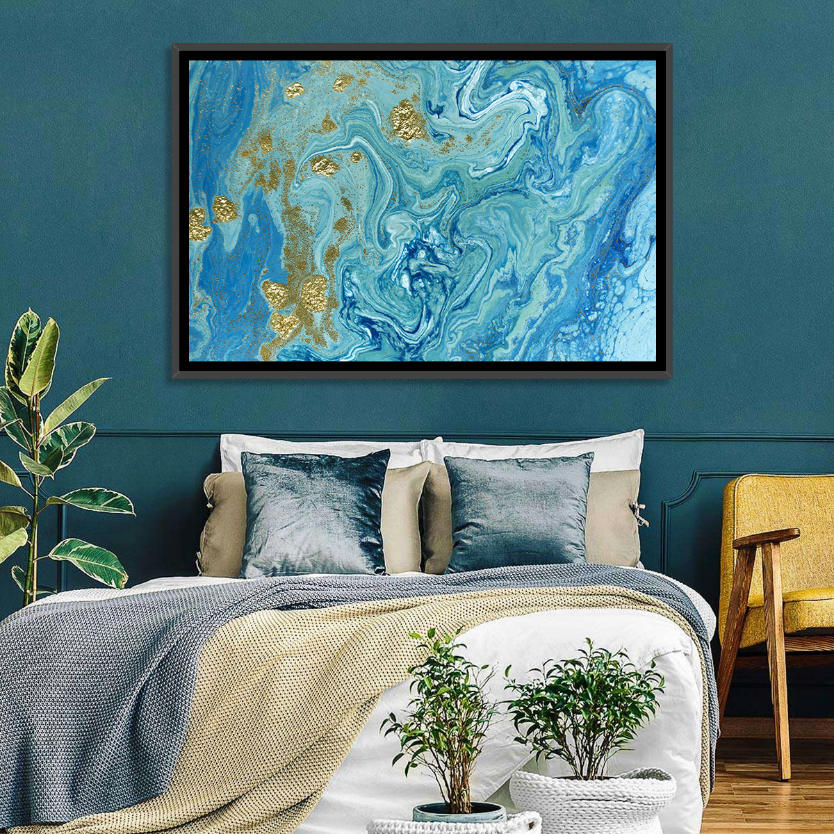 Marble Streams Painting Wall Art