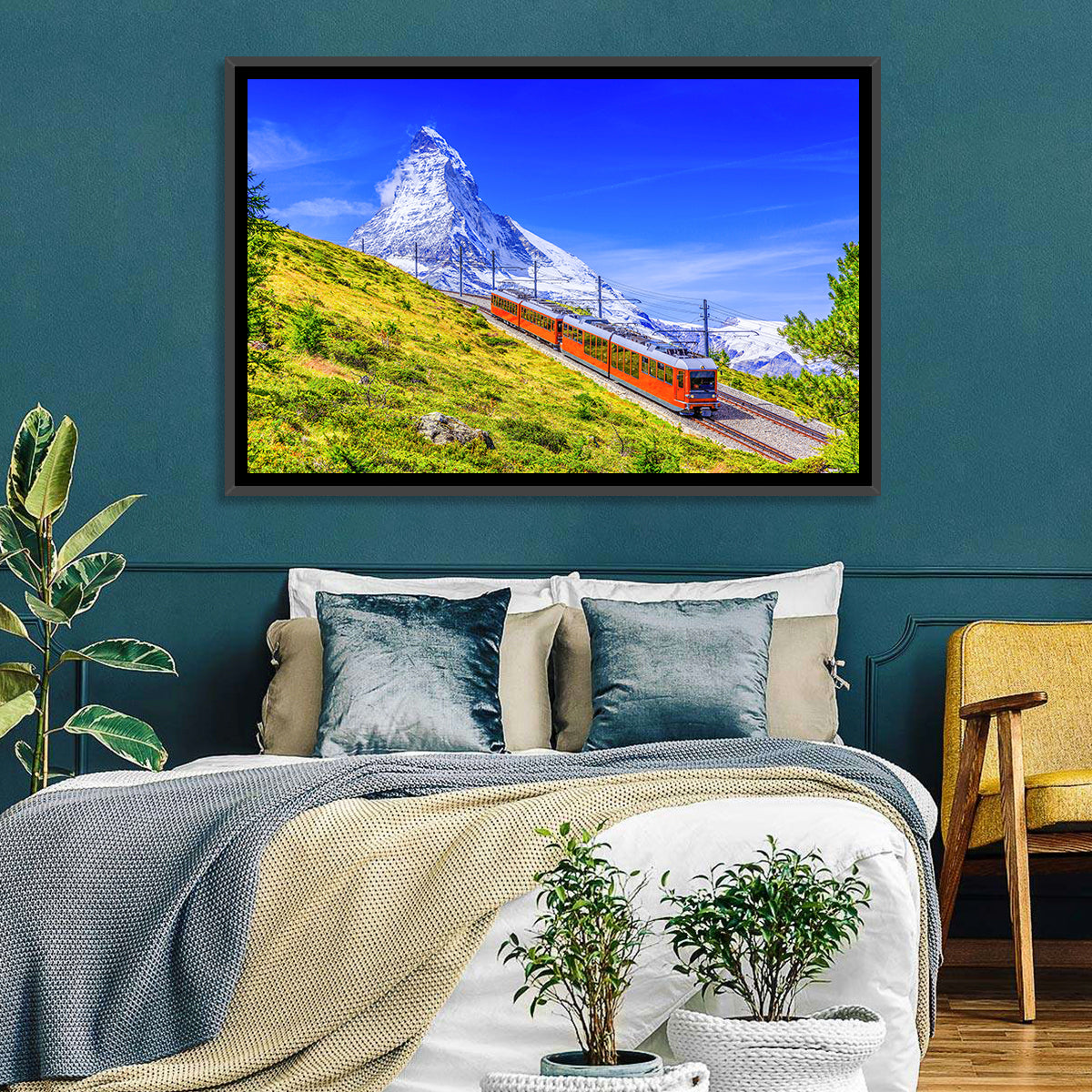 Matterhorn & Train Wall Art